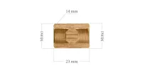 Piduritoru liide 2XM10X1 L=24 sw14