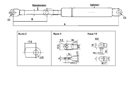 GAASIAMORT K27 UNIV. 500MM/750N