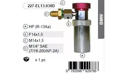 Kiirühendus HP R-134a F1/4" &amp; M1/4"