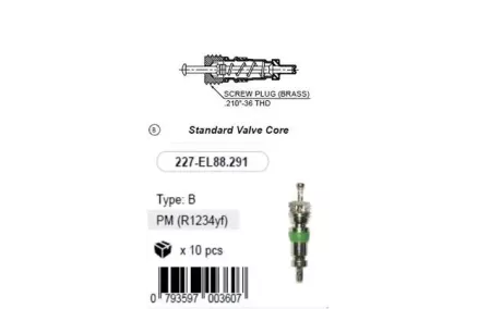 Ventiil Standard R-1234yf