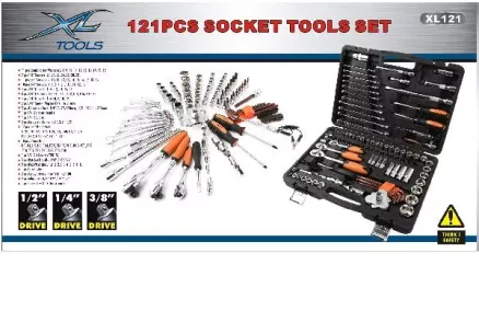 Padrunikomplekt 1/4“ - 3/8" - 1/2" 121-osa