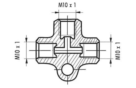 Piduritoru T-liide M10X1/E