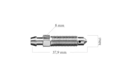 Õhutuskruvi M8X1 L=37,9 sw8