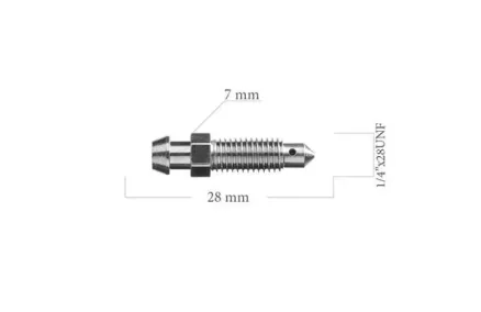 Õhutuskruvi M1/4X28 L=28,0 sw7