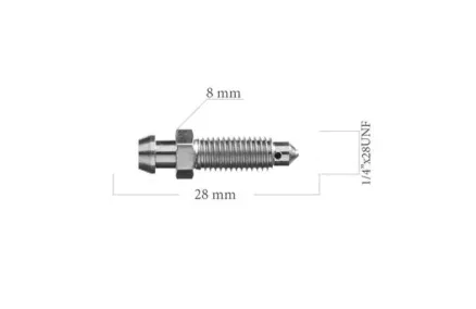 Õhutuskruvi M1/4X28 L=28,0 sw8