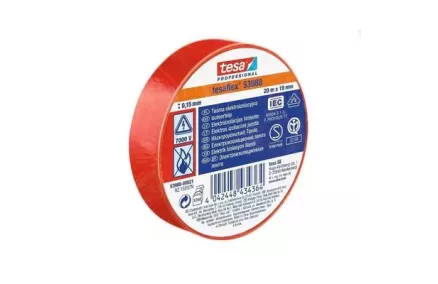 PVC isoleerteip Tesa 20mx19mm punane