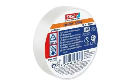 PVC isoleerteip Tesa 20mx19mm valge
