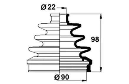 DAICO VETOAKSELIN SUOJAKUMI, ULOMPI