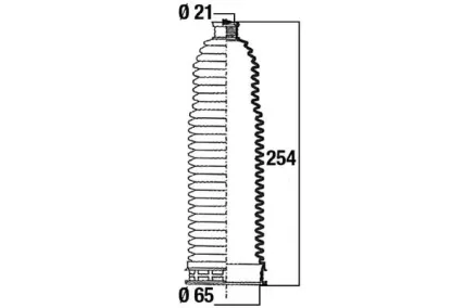 Roolilati tolmukate 21 x 65 x 254