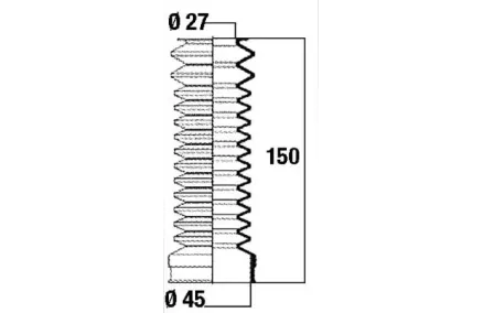Roolilati tolmukate 27 x 45 x 150