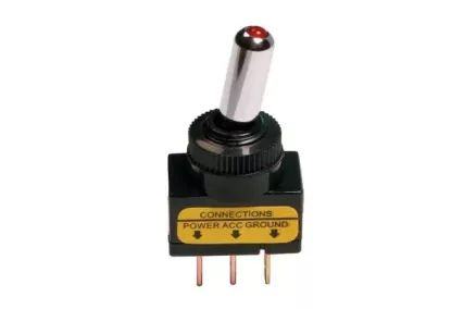 LÜLITI, PUNASE LED VALGUSTIGA