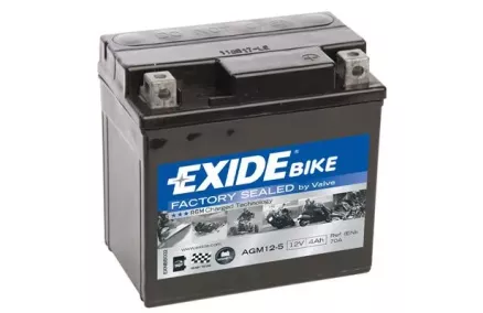 EXIDE 12V AGM 5Ah 70A(EN) 113x70x105 -/+