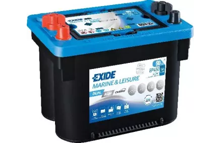 EXIDE 50AH  450A 265X175X206 DUAL AGM