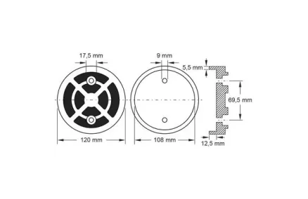 Käpapadi 120x108x32 mm