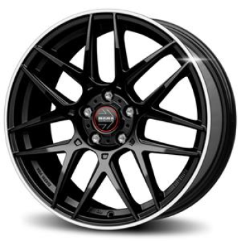 Momo Competizione Glossy Black Polished Lip 8x18 5x114.3 ET40 CB72,3 60° 700 kg
