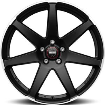 Momo Seven Matt Black polished 8x18 5x112 ET42 CB72,3 60°