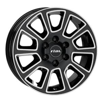 Rial Transporter 2 diamond-black frontpolished 7x17 6x130 ET50 CB84,1 R14 1215 kg