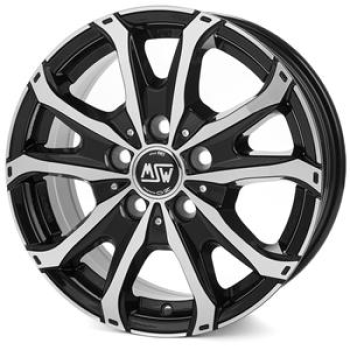 MSW 48 Van Gloss Black Full Polished 7x17 5x108 ET46 CB65,1 60° 1300 kg