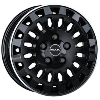 MAK Overland Gloss Black Mirror Ring 6,5x16 5x108 ET46 CB65,1 Flat 900 kg