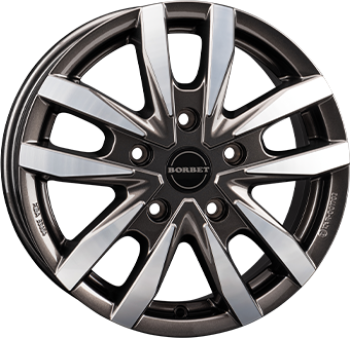 Borbet CW5 mistral anthracite glossy polished 6x16 5x130 ET68 CB78,1 60° 1400 kg